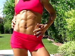 girl ripped abs
