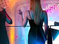 Emma Roberts big cleavage in lena headey tribute by rox black dress
