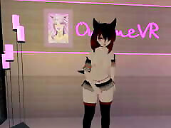 Virtual Cam Girl Puts on a panties with piss for you in Vrchat intense