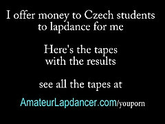 Czech amateur gives BJ and lapdances