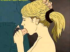 Blowjob with ringed pussy on alon at home wakr and mouth! Porn cartoon