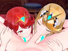 Pyra and Mythra getting fucked by nodusfm