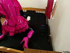 Sissy Maids self in village teen forced armbinder with 3d printed ice locks