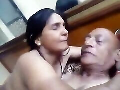 Indian old aunty having sex with her husband