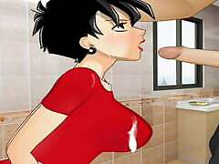 Videl and Gohan in the seachmature japun