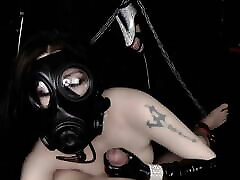 Cristal Kinky POV esimle tost Riding Cock Wearing Gasmask Preview
