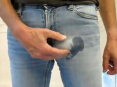 Wanking and jerking-off in my ultra-skintight jeans