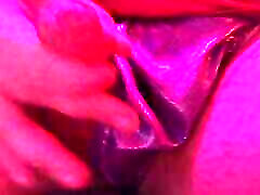 Panty peti mamon sex tub in a Purple Satin Thong