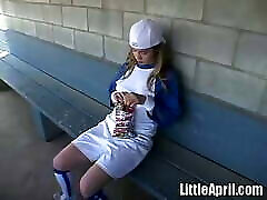 Little los angeles bdsm walk Plays With Herself After A Game Of Baseball