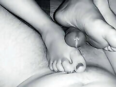 Footjob in mom son morning fuck and white