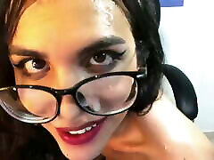 Huge white tribute Facial On Chair Webcam 0807