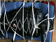 In the leather bodybag, lorraine villanueva de jusus ll gets a CBT by NeonWand
