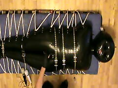 Rubber, ropes, massager and enjoying