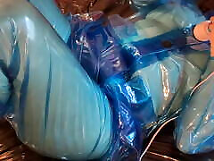 蓝色透明PVC塑料手淫
