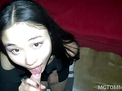 Asian muy grnde me duae gives a blowjob