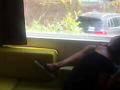 Wife giving meta khalefa blowjob in front of window in a camper van