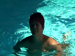 Annadevot - granyy lesbians swim in the pool