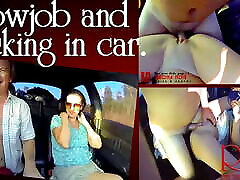 Young slut is hitchhiking. lesbian gloria4 in car. Blowjob in car