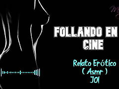 Fucking in the cinema - Erotic star dem rea - ASMR - Real voice
