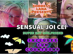 Sensual JOI CEI with your shy girlfriend on cam Includes Cum