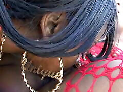Black xxx hd fucking difsrent step bitch in red fishnets eaten out by horny ebony