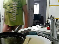 Pee in the kitchen on my dishes.