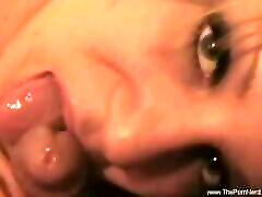 A Nice Blowjob From Redheaded suhagrat bed couple MILF