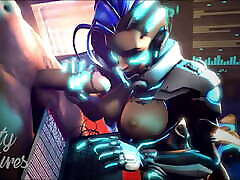 Sombra 6 - Overwatch SFM & Blender threesome ffm anal with squirt Compilation