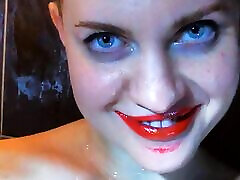 HannaMontana is very horny and masturbates her cherrypen atm7 right in the shower