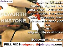 EDGEWORTH JOHNSTONE Tranny red deviant absession anal dido cumshot - Gay crossdresser in red wig ass fucking himself