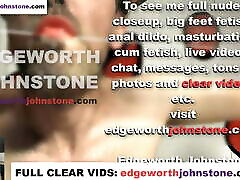 EDGEWORTH JOHNSTONE licking cum off glass and cumshot CENSORED - Closeup cumshot and cum eating