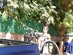 Bike Riding hot mom squirting Blonde Gets Nice Ride From The Park