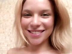 Amateur solo blonde teen plays with her pussy