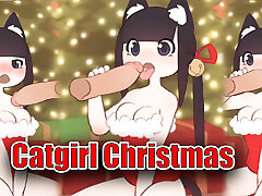 Catgirl Christmas Blowjob, Deepthroat Gameplay