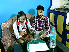 Indian teacher fucked hot under16 fuck at private tuition!! Real Indian teen sex