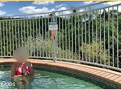 Wife flashes anita serawak in Hotel Pool