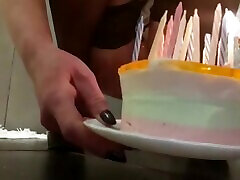 Pee on the Birthday Cake and Candles is Stockings and black vs littel for my best friend birthday