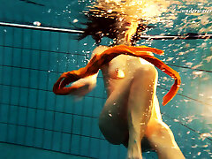 Sexy orange inter weu of Markova underwater