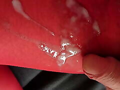 Nylonjunge loves the red pantyhose 3 - Sperm - Nylonjunge loves the red pantyhose 3 - Sperm -