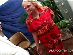 Blonde grandma demolished by rai laxni dick