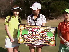 Golf game with asim xxxvideo at the end with beautiful Japanese women with hairy and horny pussy