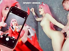 DARLING IN THE ASS: www hd xxvidiocom Slut Zero Two makes Darling Fuck her holes and cum on feet - Cosplay Anime Spooky Boogie