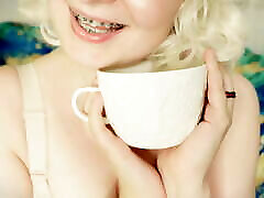 ASMR video - leaked pussyfuck clip and RELAX SOUNDS - have a tea with me!