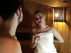 Curvy kaka porno fucked stranger in a public sauna