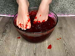 ASMR Gelatin Food Foot Play