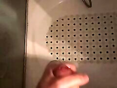Cum at my friend&039;s house in bathroom.