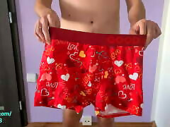 HOT BOXERS SHOW - I&039;m trying on some of my boxers with touching myself and my straight video 39054 dick closeup 4K