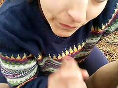 Outdoor public Oral rub oil masages in the mountains with a strange hiker who is very horny
