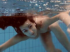 Sima Lastova hot busty swimming naked babe