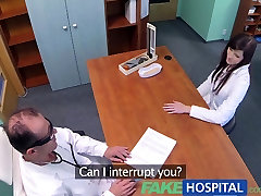 FakeHospital food fuck amrika bf graduate gets licked and fucked on doctors desk fo a job opportunity